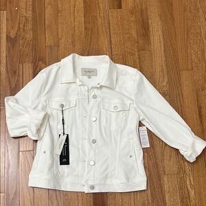 NWT Liverpool White Denim Jacket. Women’s size S.
